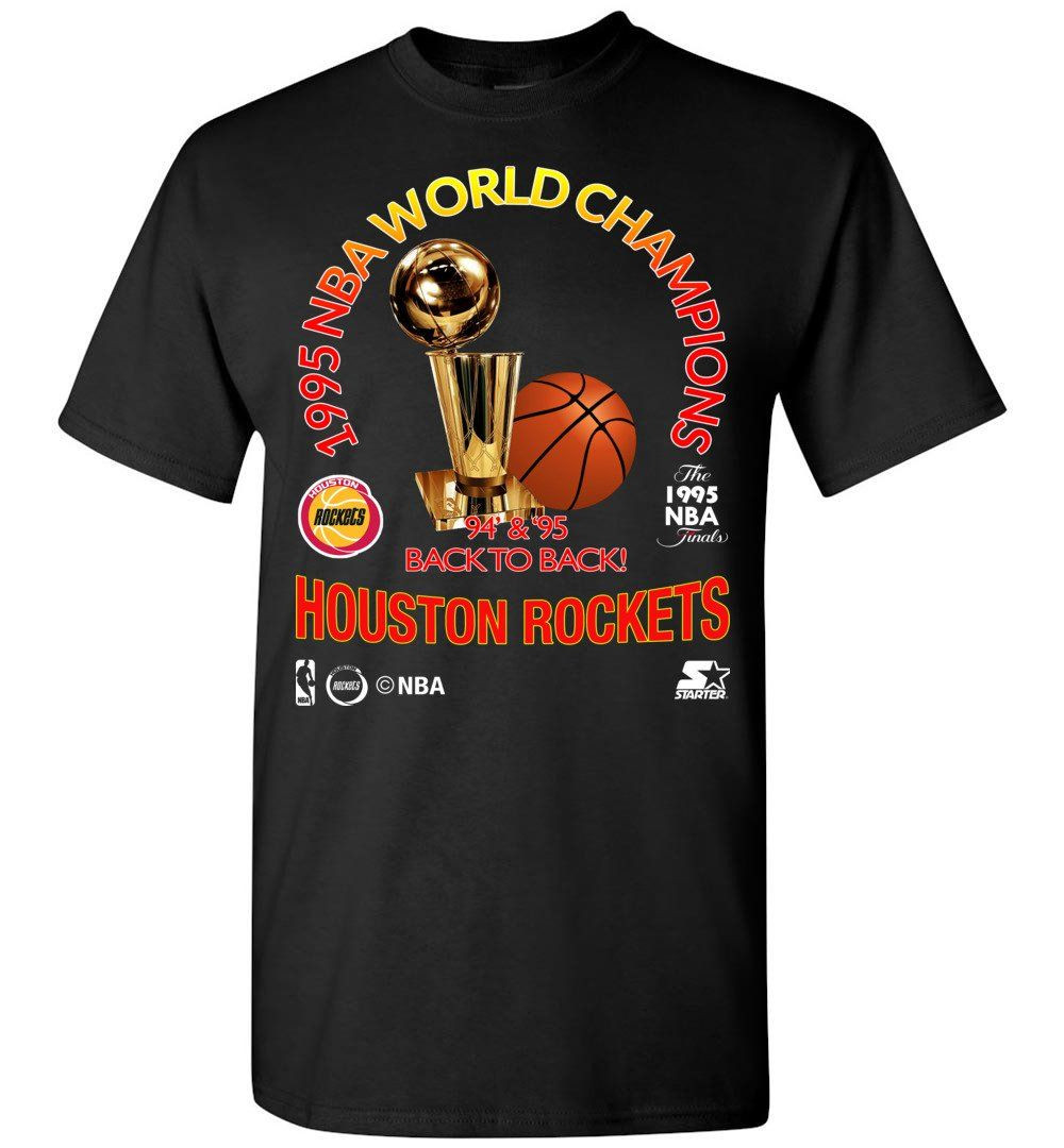 Vintage s World Champions Back To Back Houston Rockets Final Men T-Shirt