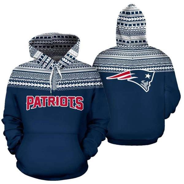 New England Patriots Maori Tattoo Light Blue 3D Hoodie Sweatshirt