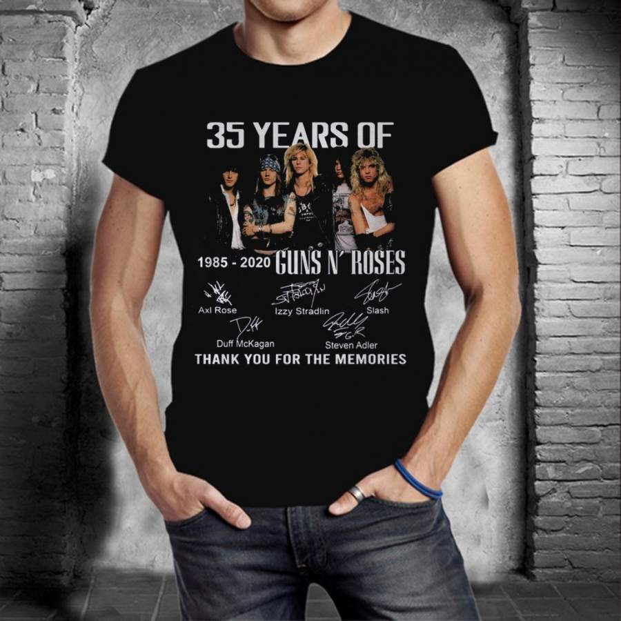 Pretty 35th Years Of Guns N’ Roses 1985-2020 Signature shirt