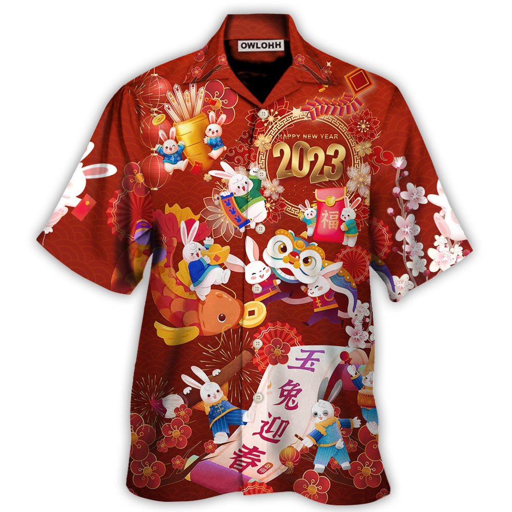 Chinese Lunar Year Rabbit Happy New Year 2023 – Hawaiian Shirt – Owl Ohh