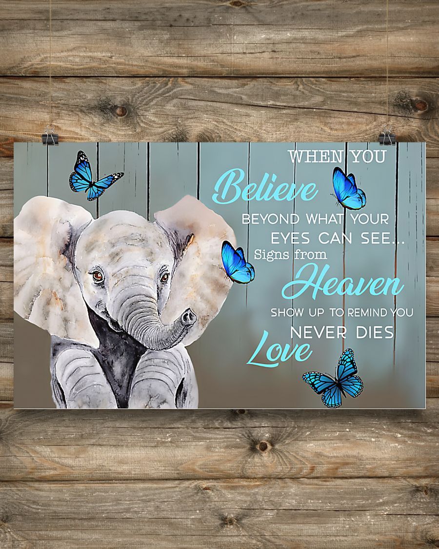 Elephant – When You Believe In Beyond What You See Horizontal Canvas And Poster | Wall Decor Visual Art