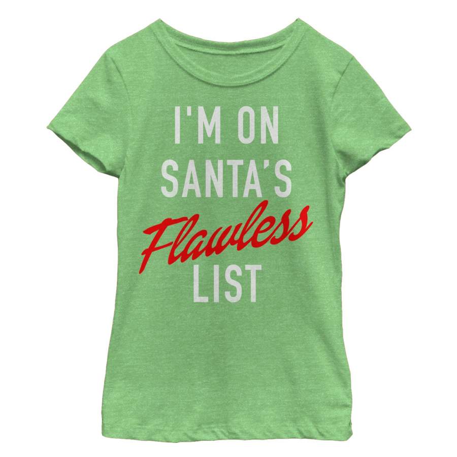 Lost Gods Girl’s Christmas Santa’s Flawless List  T Shirt