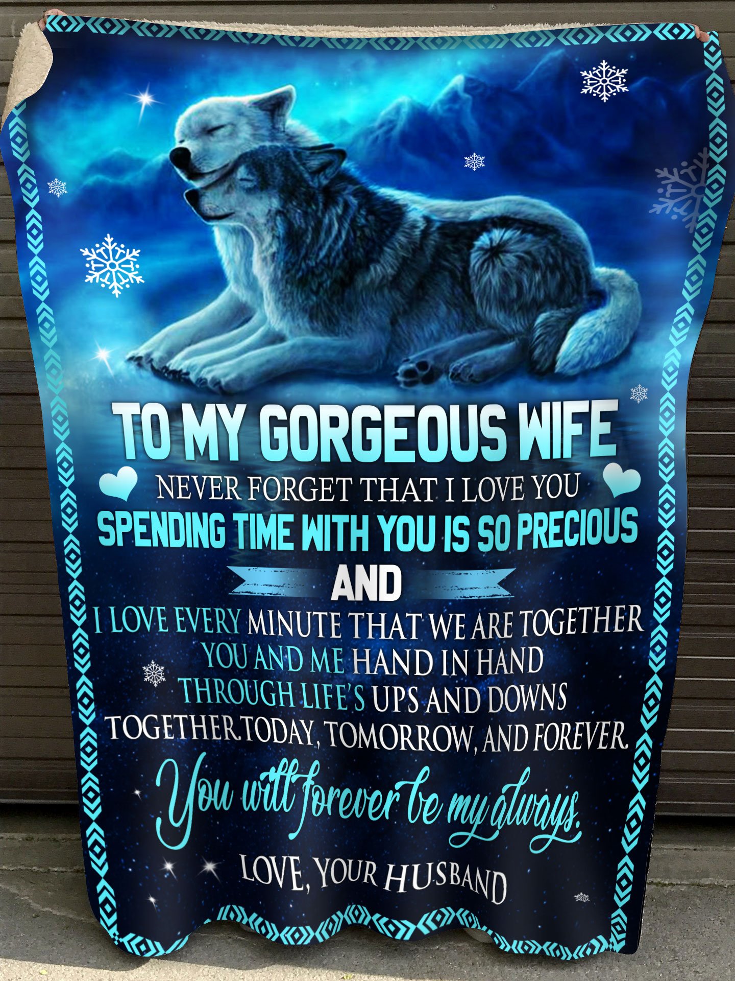 To My Wife You Will Forever Be My Always Fleece Blanket – Quilt Blanket, Gift From Husband To Wife, Home Decor Bedding Couch Sofa Soft And Comfy Cozy