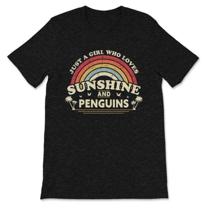 Penguin design. Just A Girl Who Loves Sunshine Premium Unisex T-Shirt