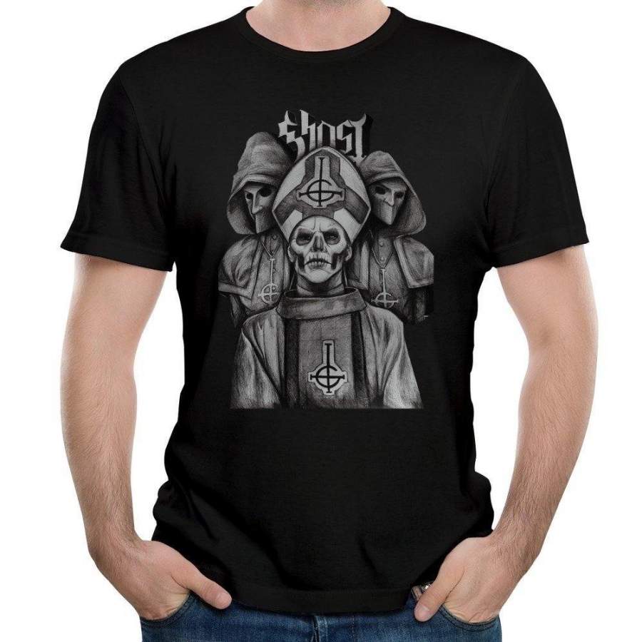 Ghost Bc Without Makeup Sketch Poster T-Shirts Mens Fashion Short Sleeved T Shirt Summer Funny Tee Shirt