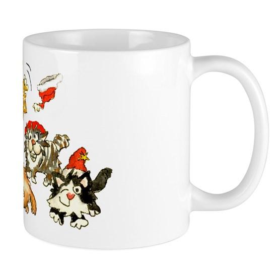 Cartoon Kitten Cats Christmas Mug