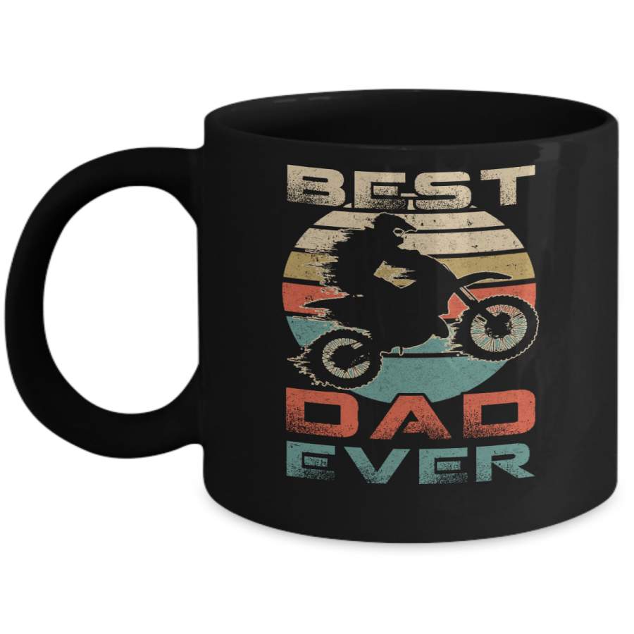 Vintage Best Motocross Dad Ever Gift Father’s Day Mug