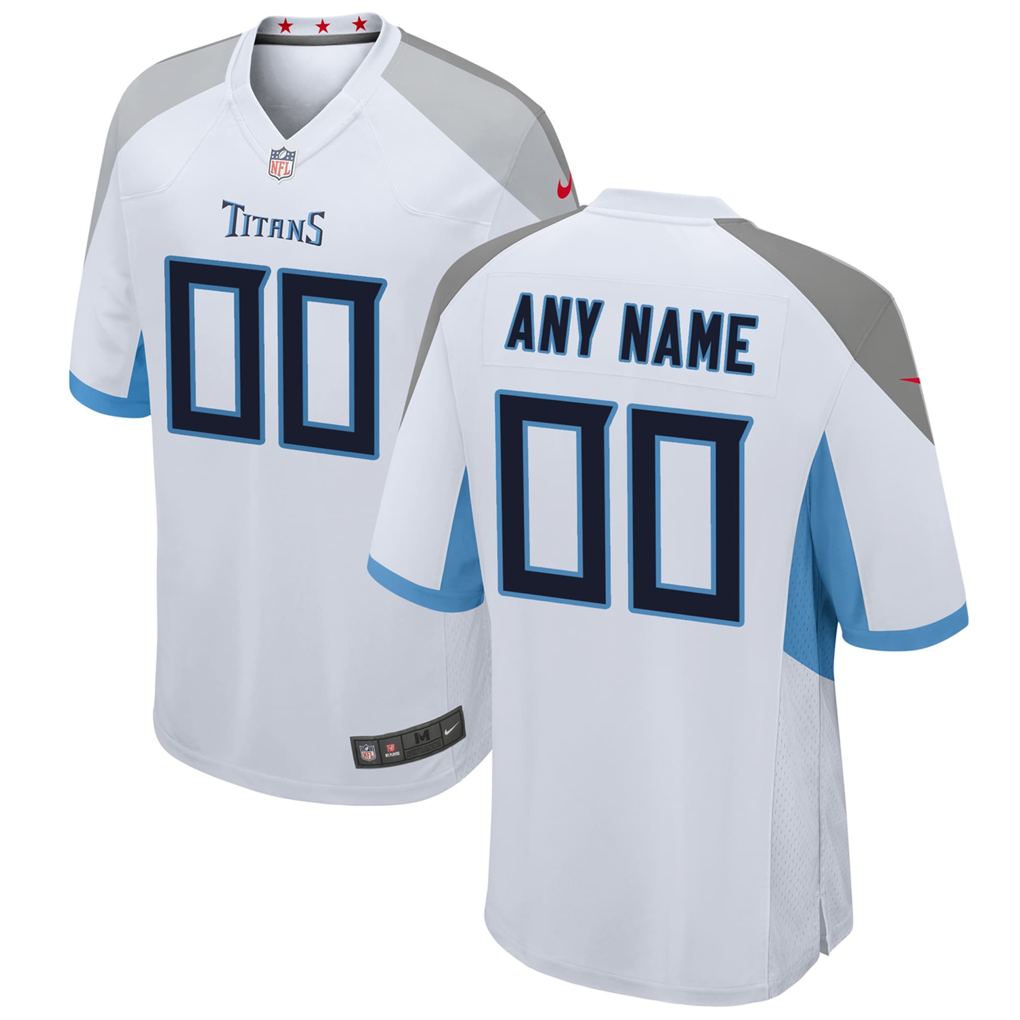 Tennessee Titans Custom Game Jersey White Custom Jerseys NFL