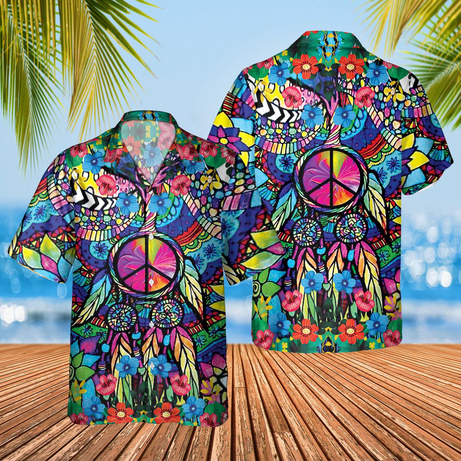 Hippie Hawaiian Shirt Ha96332