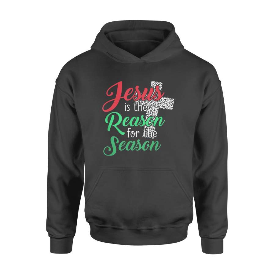 Christmas JESUS IS THE REASON FOR THE SEASON Christian Cross T-Shirt – Standard Hoodie