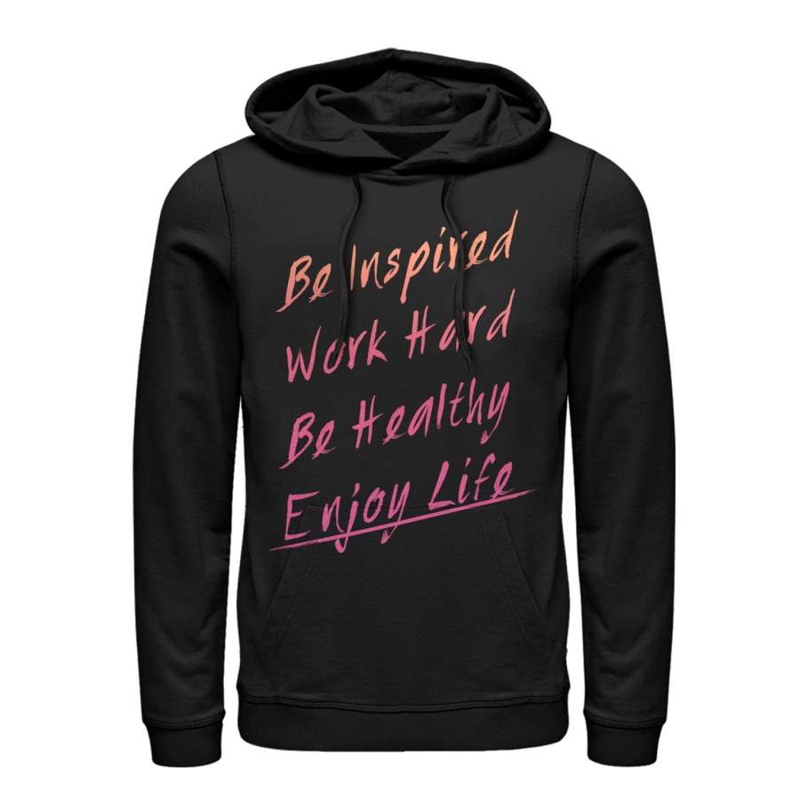 CHIN UP Women’s Be Inspired  Lightweight Hoodie Black