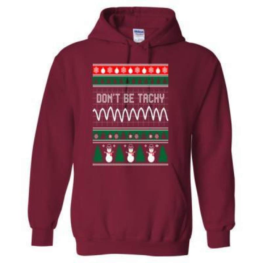 AGR Nurse Cna Dont Be Tachy Christmas Ugly Sweater – Heavy Blend™ Hooded Sweatshirt