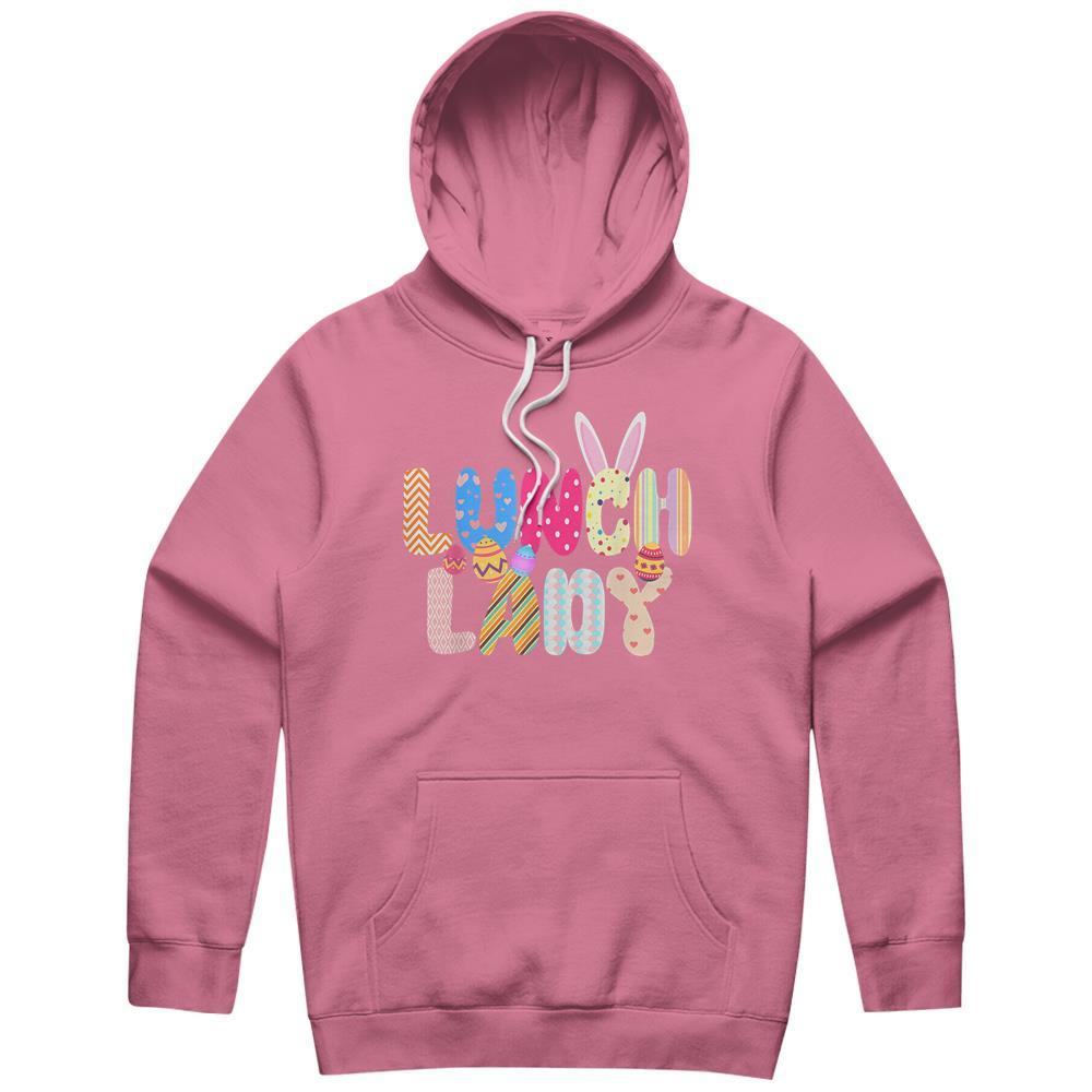 Bunny Lunch Lady Funny Egg Easter Day Floral Hoodie