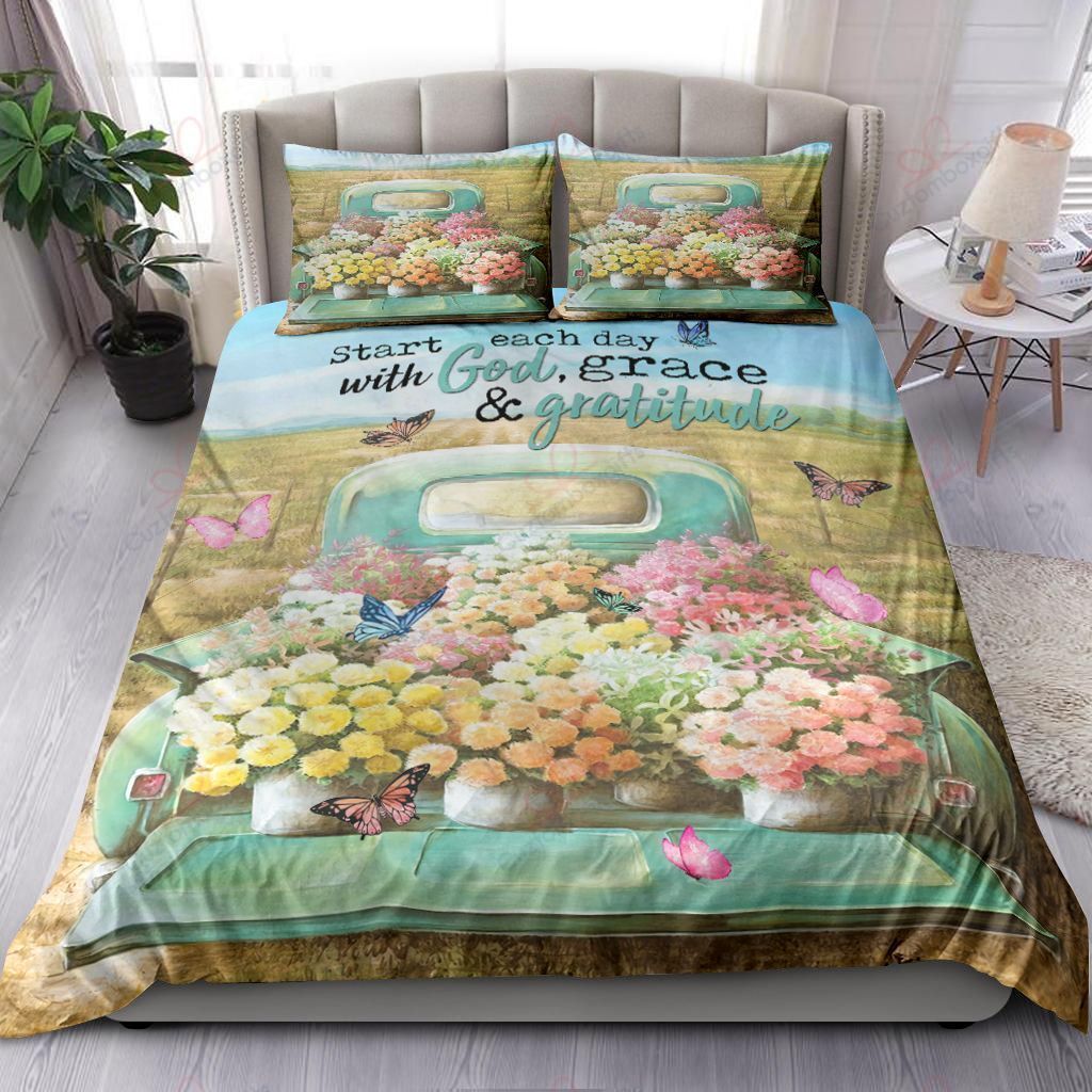 Butterfly And Flower Grace 3D Bedding Set Bedroom Decor