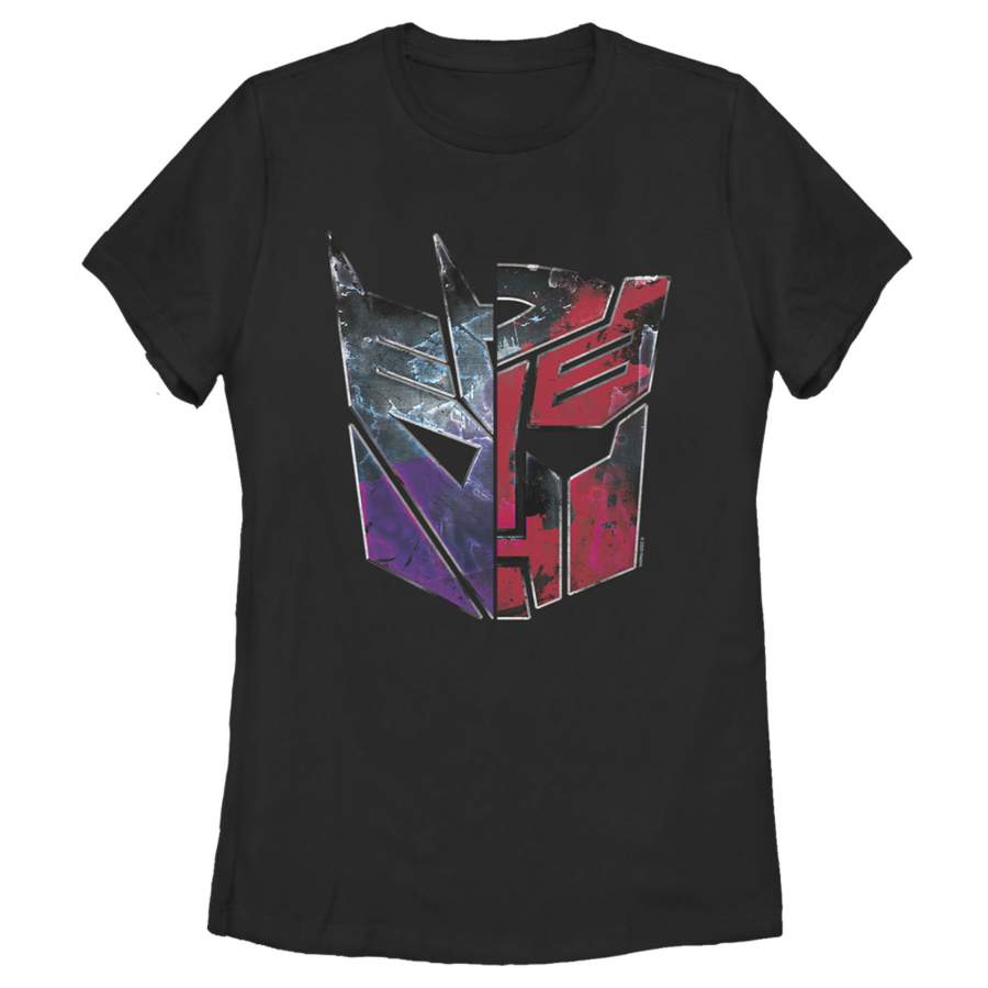 Transformers Women’s Split Bot Logo  T-Shirt