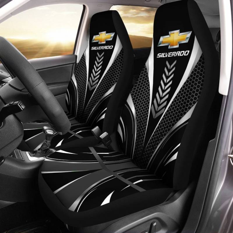 Chevrolet Silverado- BDA Car Seat Cover (Set of 2) Ver1 (Black)