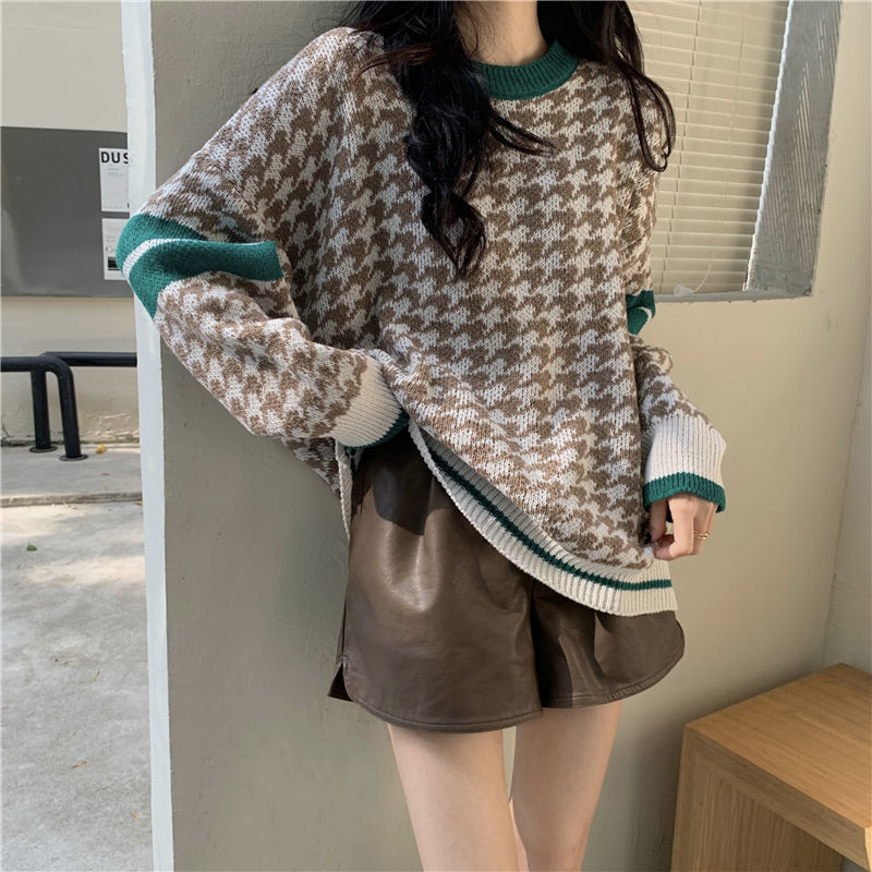 Women’s Winter Sweater Long Sleeve Printed Pullover Y2k Tops Korean Street Wear 2022 Fashion New Sweater Free Transportation alx