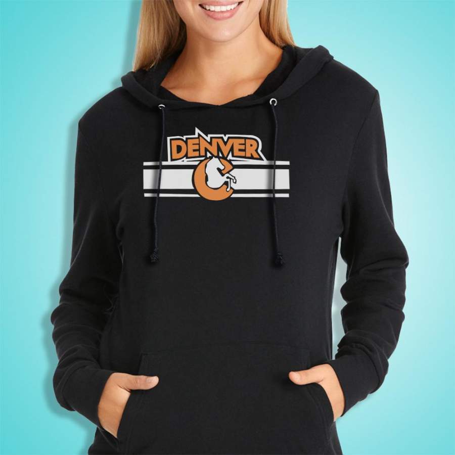 Denver Broncos  Colorado Flag Orange And Blue Women’S Hoodie