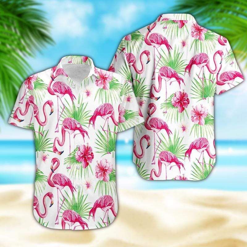 Buy Hawaii Aloha Shirts Flamingo Pink Pattern Ha51121