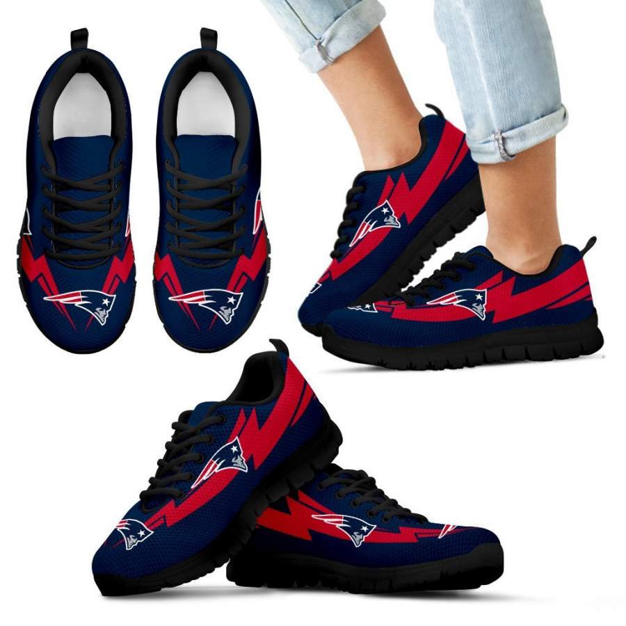 Three Amazing Good Line Charming Logo New England Patriots Sneakers