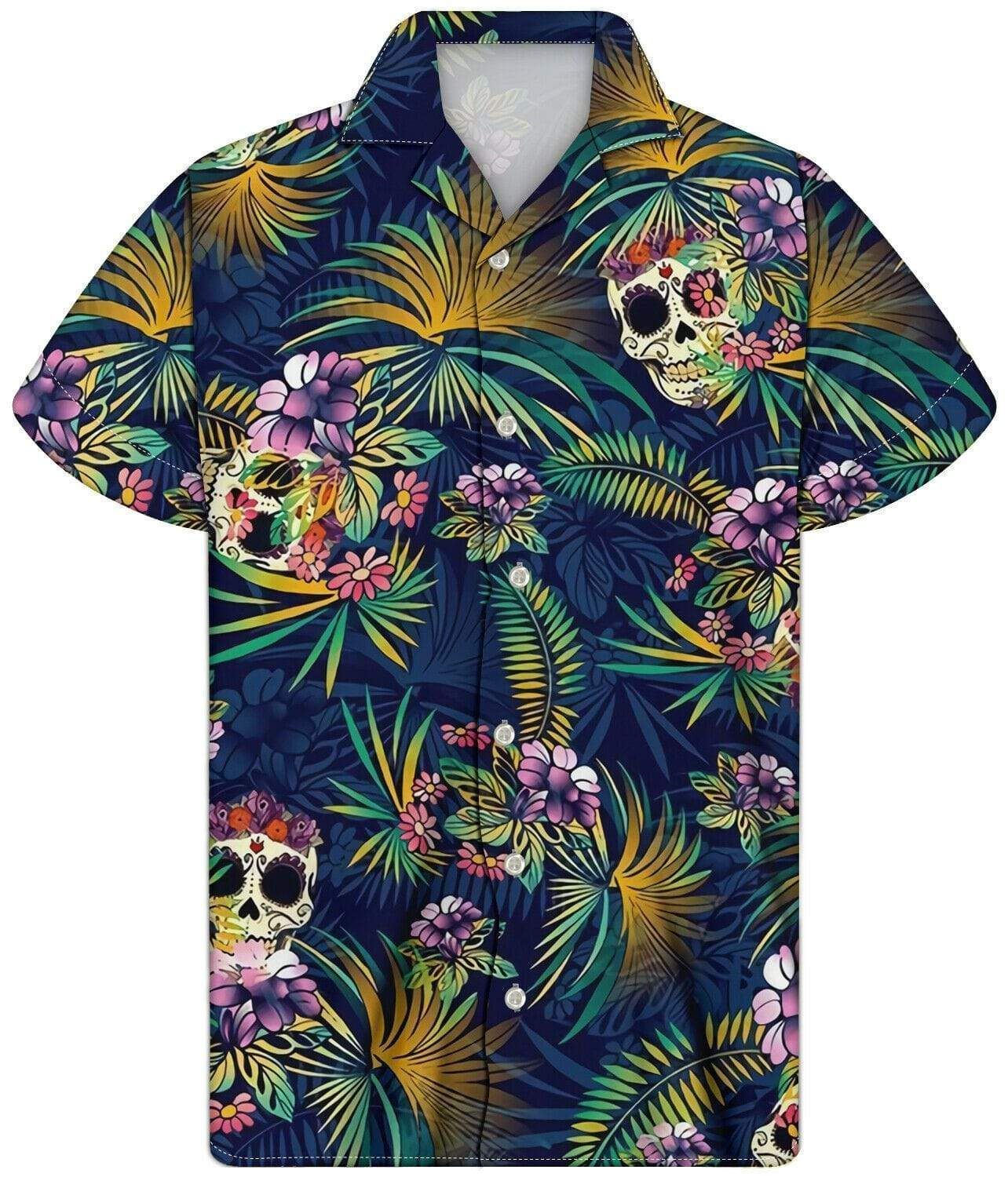 Cover Your Body With Amazing Hawaii Tropical Skull Shirts Dh Ha15010