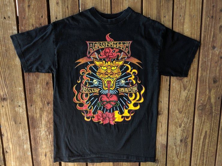 Vintage 1997 Aerosmith Nine Lives Band Shirt