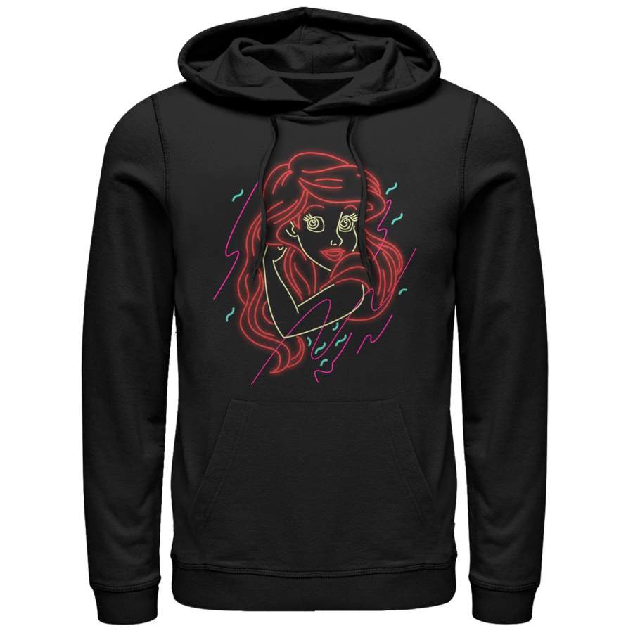 The Little Mermaid Men’s Ariel in Lights  Lightweight Hoodie