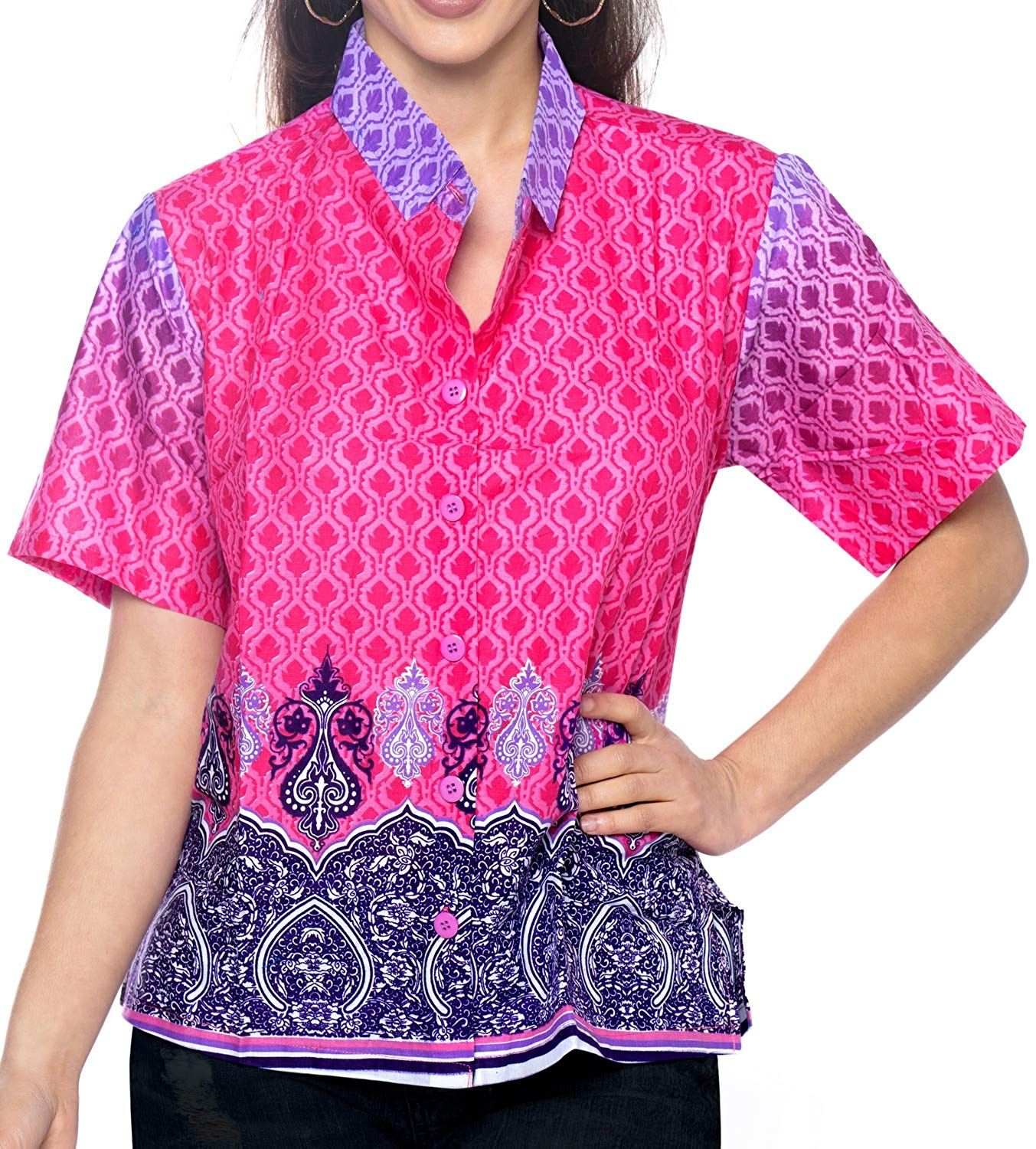 Abstract Pink High Quality Hawaii Shirt Ha49042