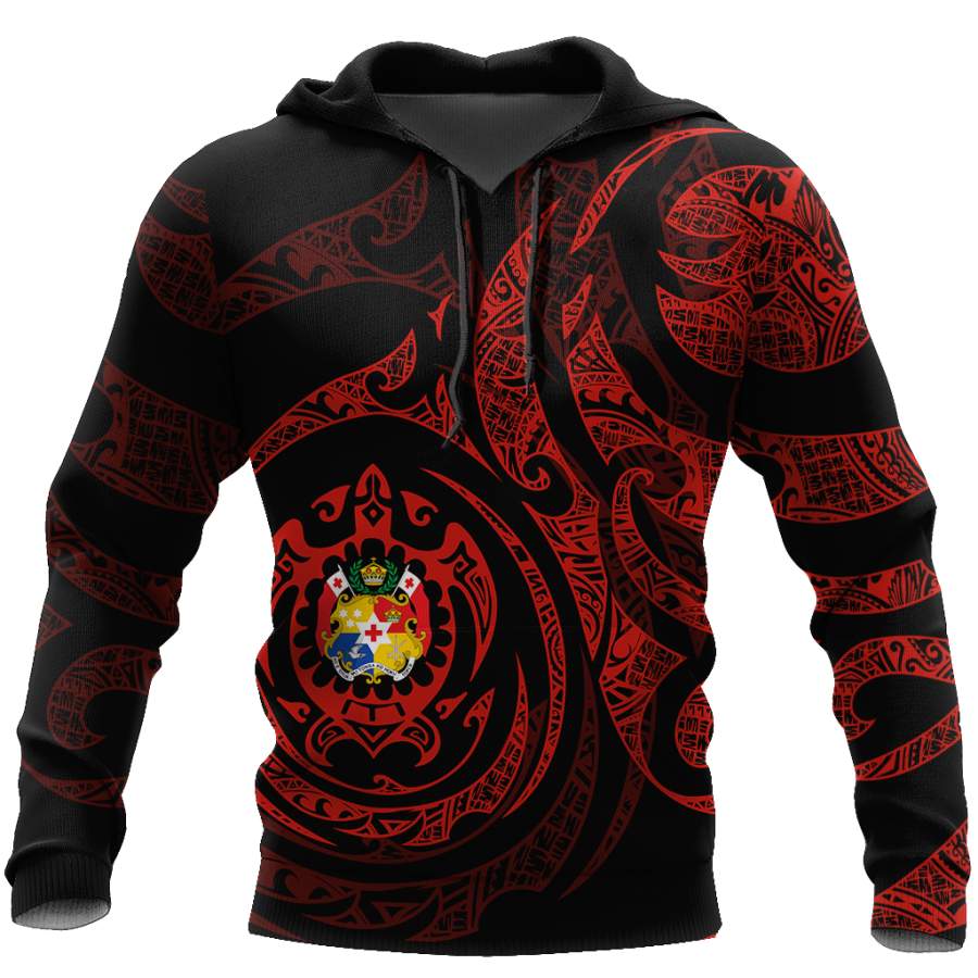 Tonga in My Heart Polynesian Tattoo Style 3D Printed Shirts AM190201