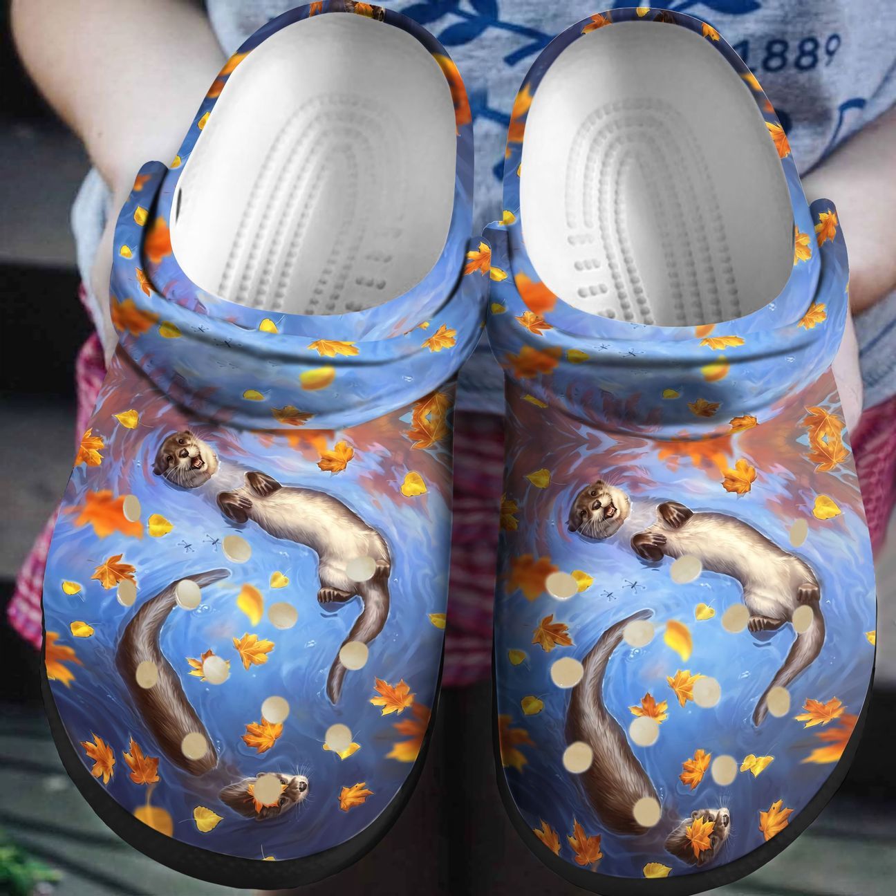 Otter Personalized Clog, Custom Name, Text, Color, Number Fashion Style For Women, Men, Kid, Print 3D Autumn Otters