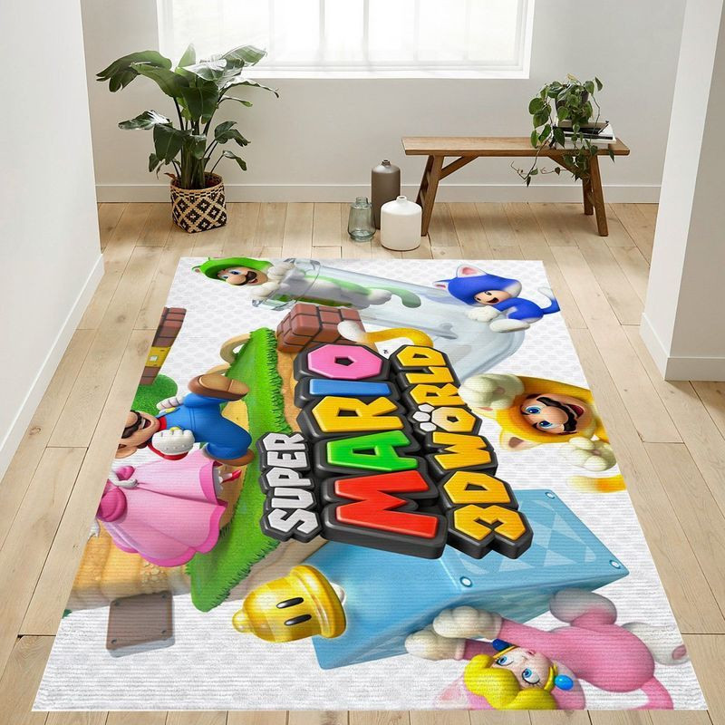 Super Mario 62 Area Rug Living Room And Bed Room Rug Gift Us Decor