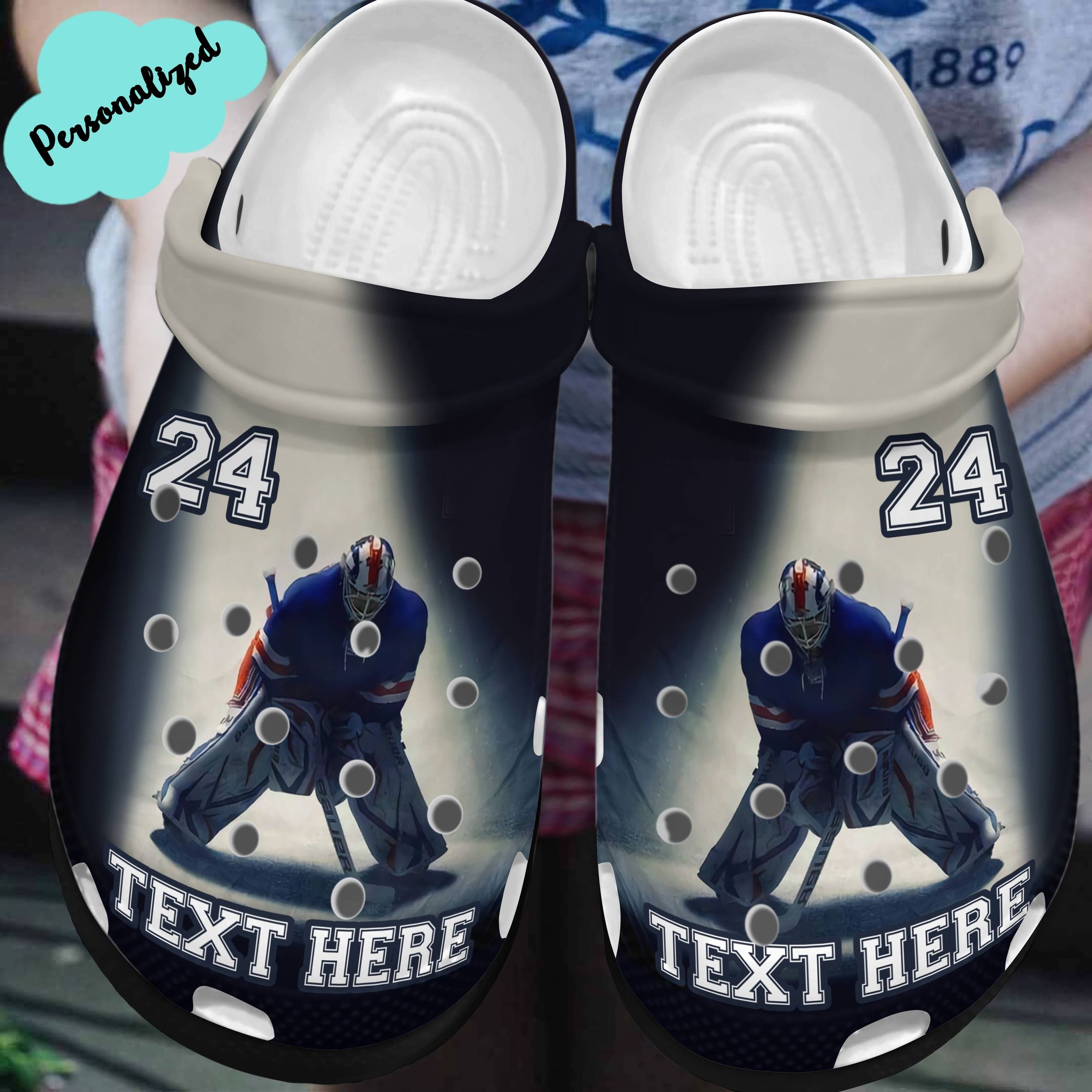 Hockey Crocband Clog Personalized V510 HO3