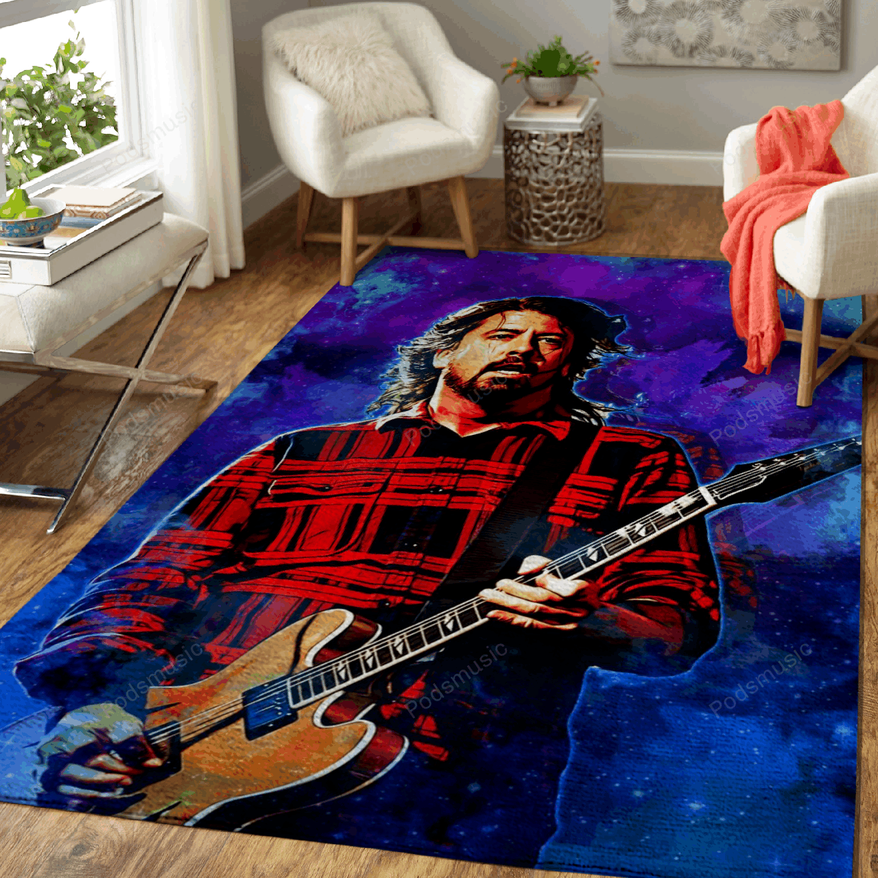 dave grohl space art – Music Space Art For Fans Area Rug Carpet
