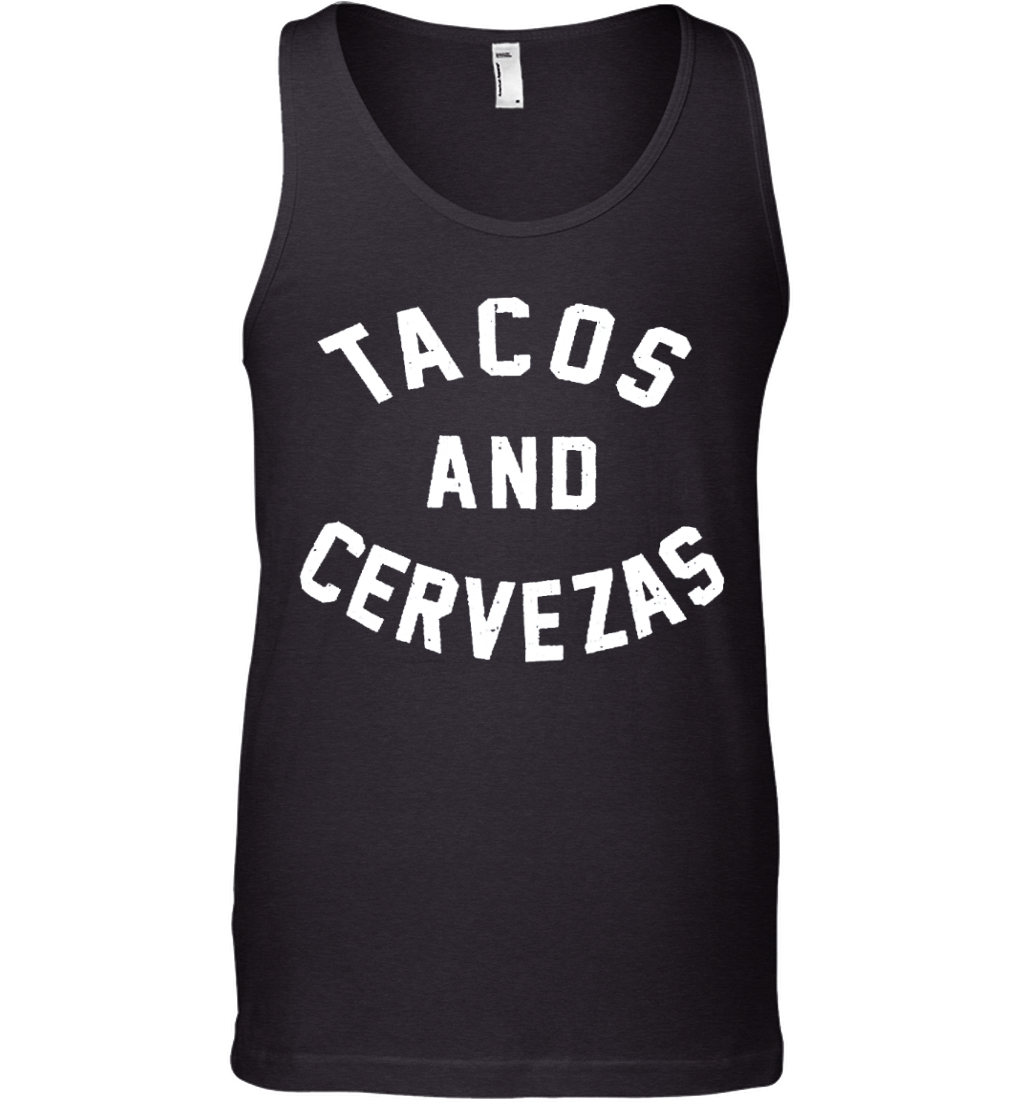 The Original Retro Brand Mens Short Sleeve Heathered Tacos and Cervezas Tee Tank Top