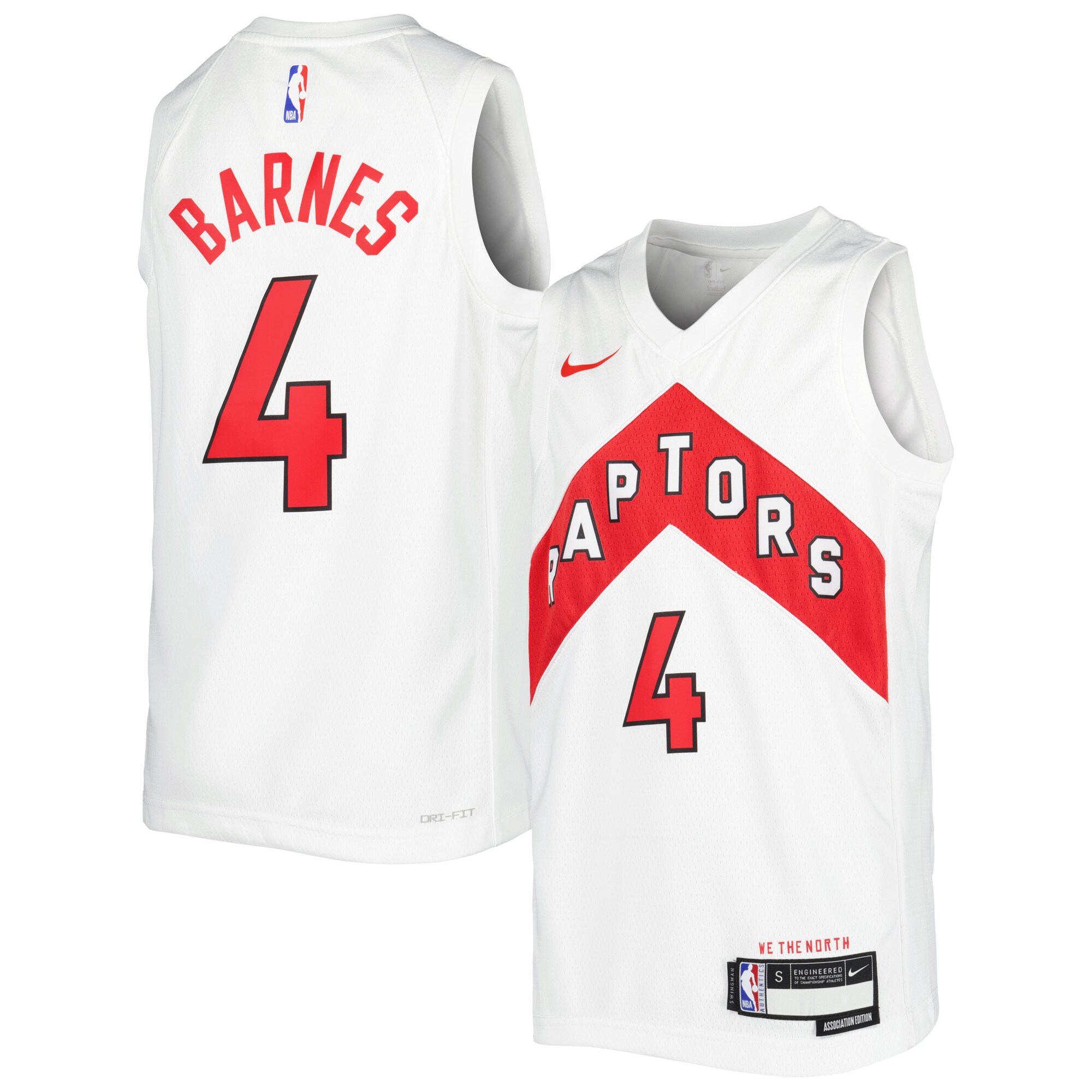 Scottie Barnes Toronto Raptors Youth Swingman Jersey – Association Edition – White