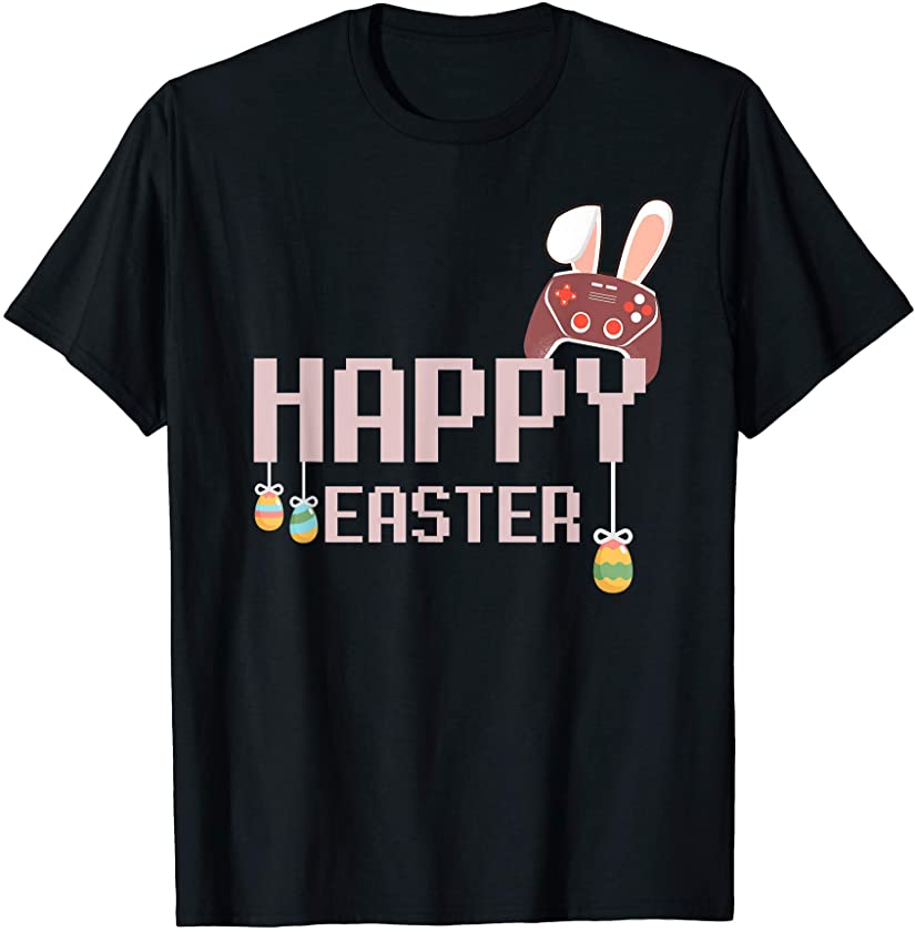 Video Game bunny eggs Easter Day Gaming Controller T-Shirt