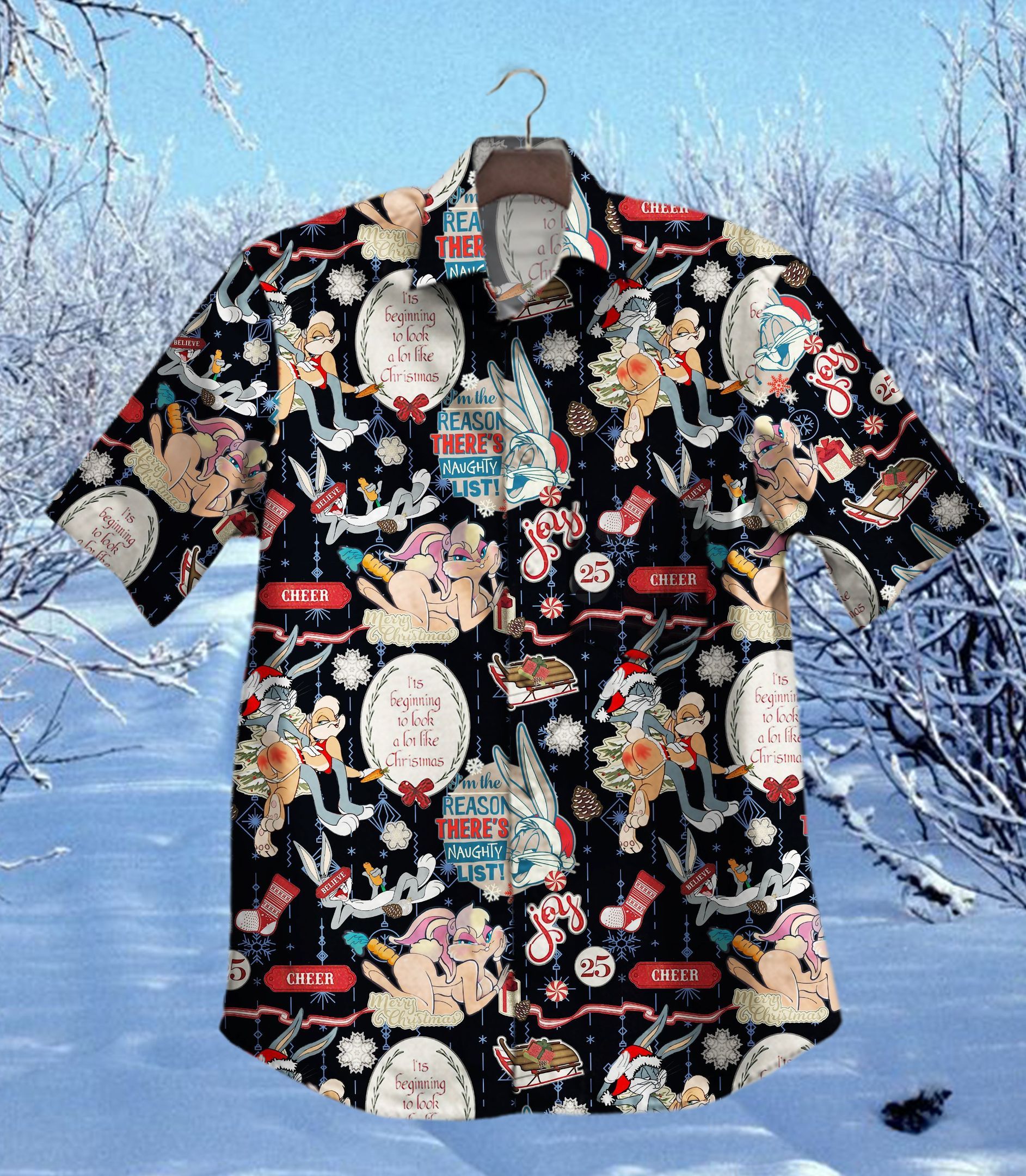 Hot Bugs Bunny Christmas Vintage Hawaii Ha110522