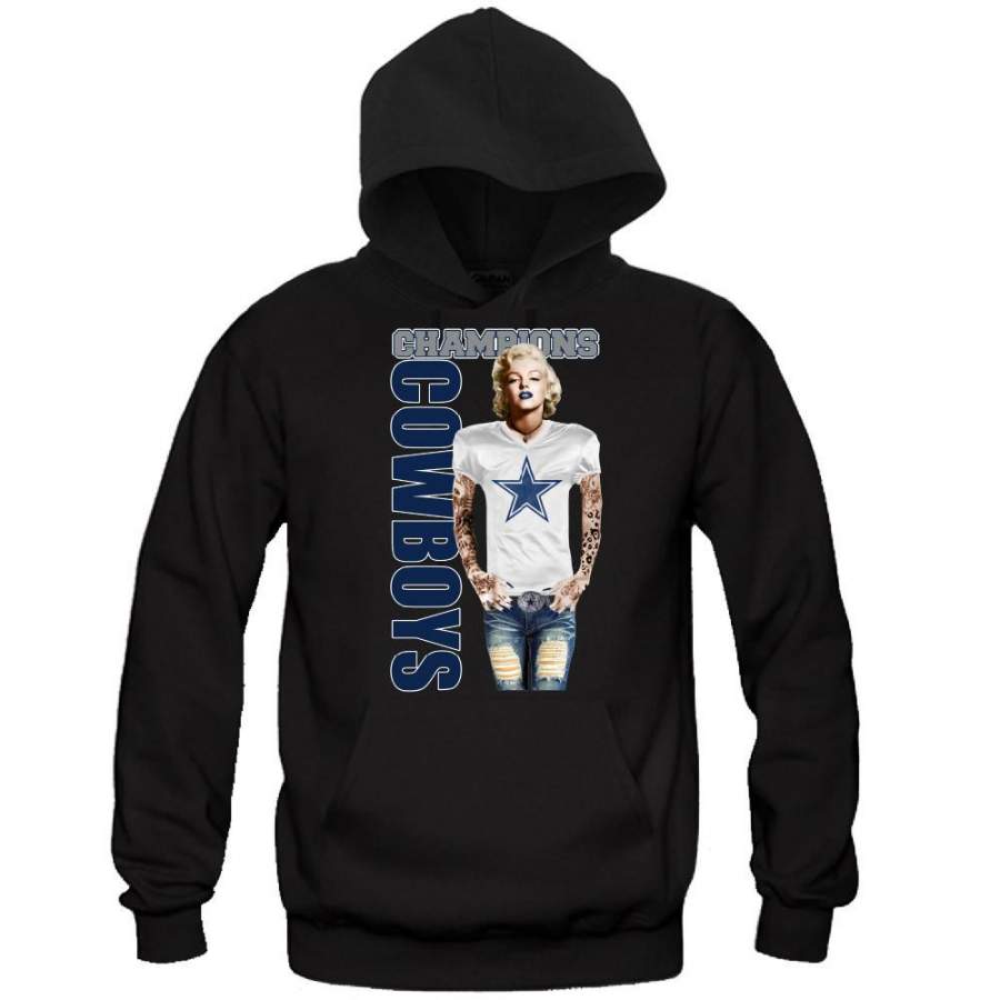 Marilyn Monroe Champions Cowboys Hoodie Sports Clothing