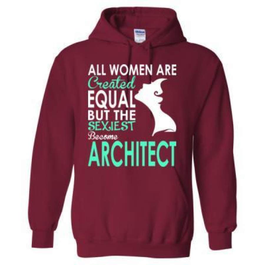 AGR Women Created Equal Sexiest Become Architect – Heavy Blend™ Hooded Sweatshirt