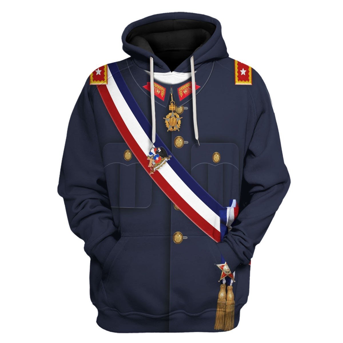 Gearhomies Unisex Hoodie Augusto Pinochet Historical 3D Apparel