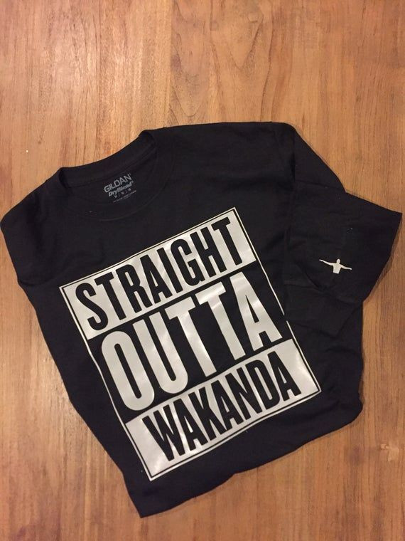 Custom Straight Outta Wakanda Cotton Shirt Crew Shirt