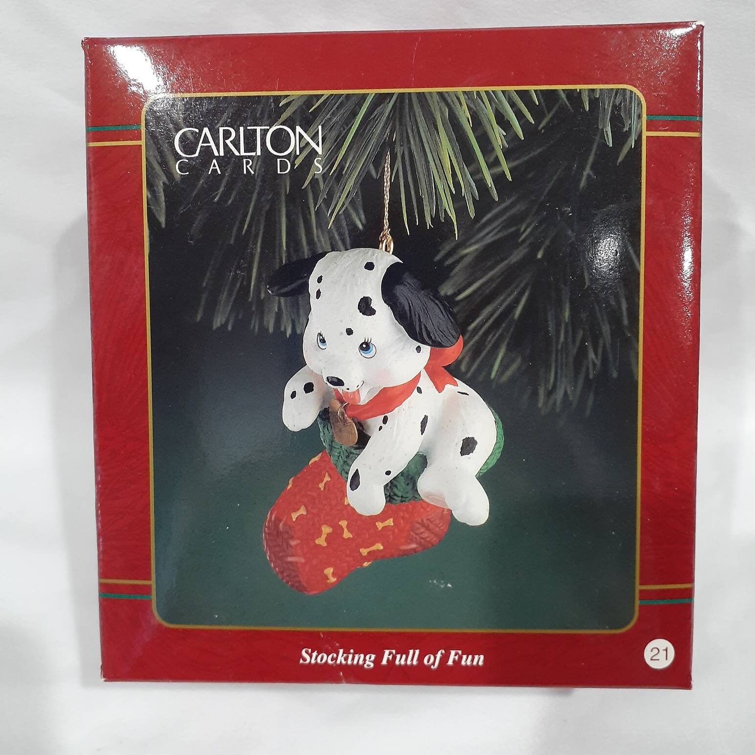 Vintage 1995 Carlton Cards Stocking Full Of Fun Christmas Ornament