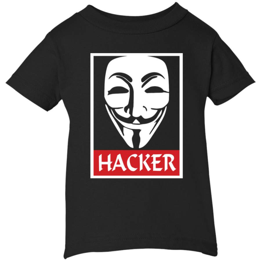 AGR cool design Anonymous Hacker Infant Short Sleeve T-Shirt