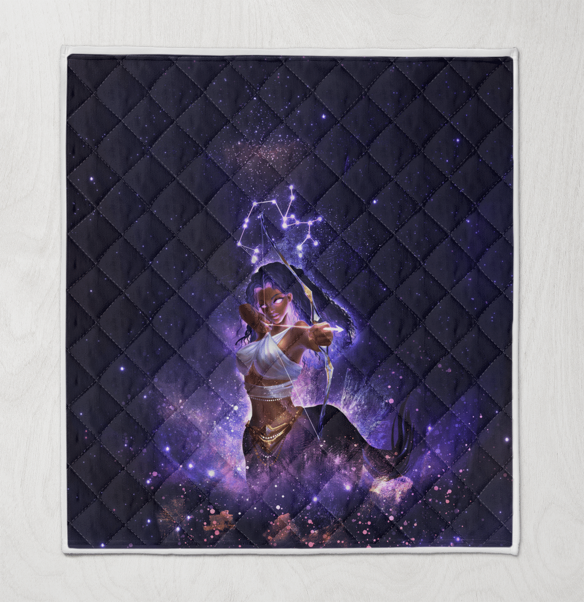 Zodiac Quilt Birthday Gift For Black Girl Zodiac Quilt Black Girl Sagittarius Quilt