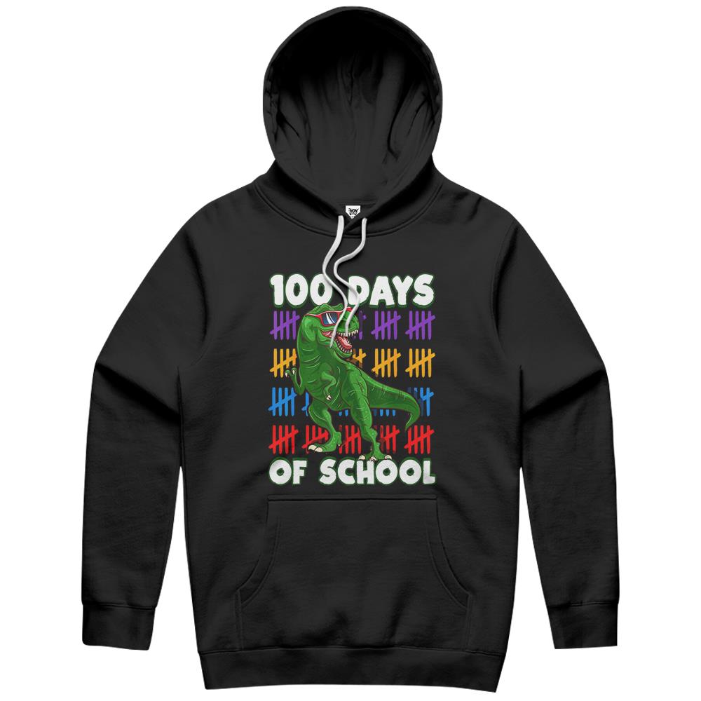 100 Days Of School 100Th Day Dino Hoodie