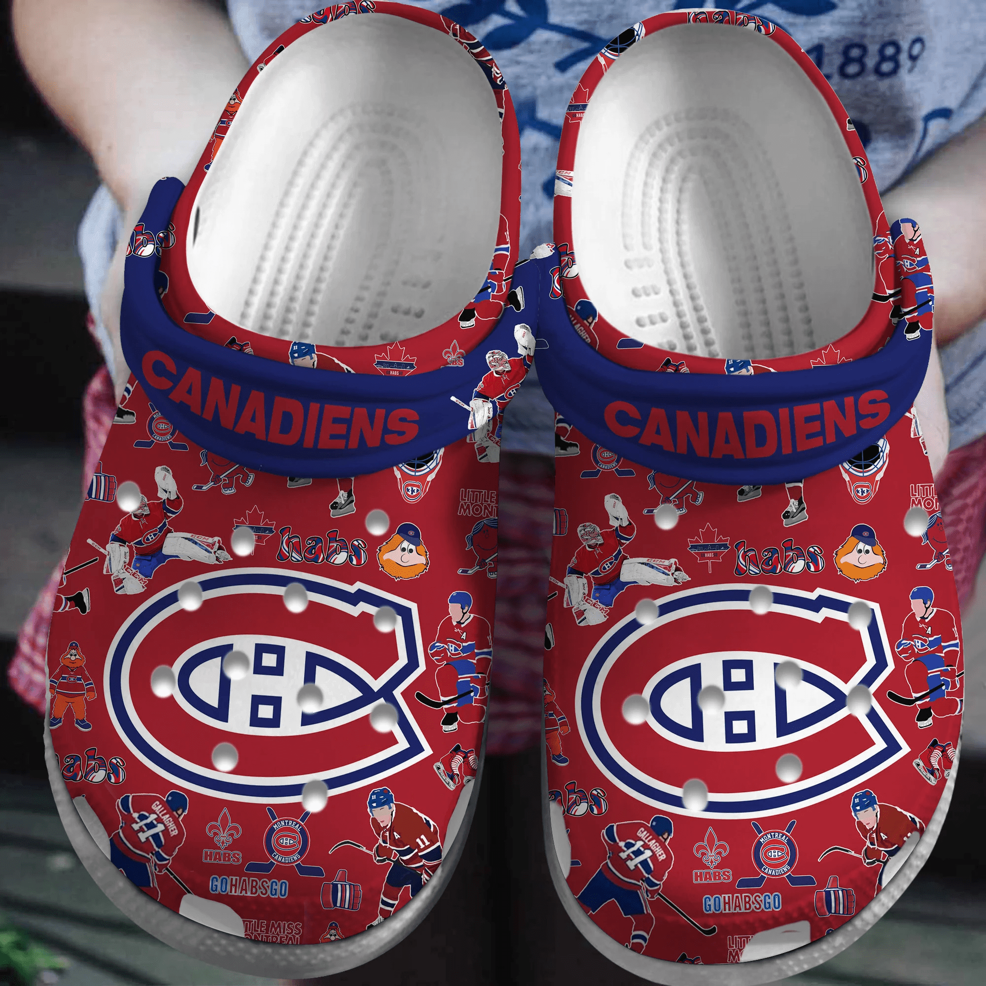 Montreal Canadiens NHL Sport Crocss Crocband Clogs Shoes Comfortable For Men Women and Kids