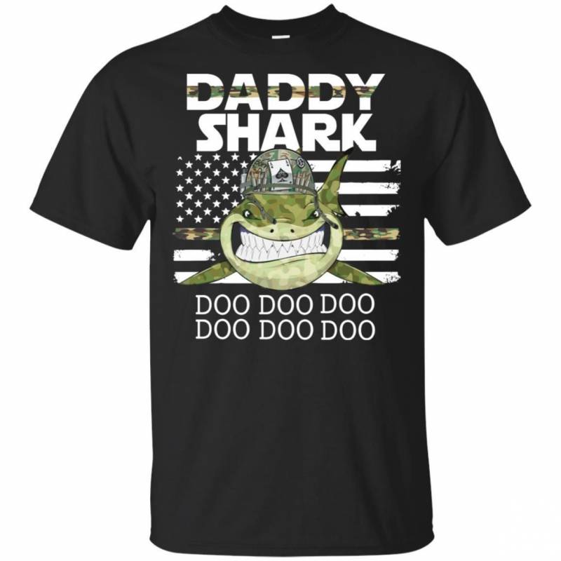 Veteran Daddy Shark Doo Doo Doo T-shirt Father Day Gift LT05