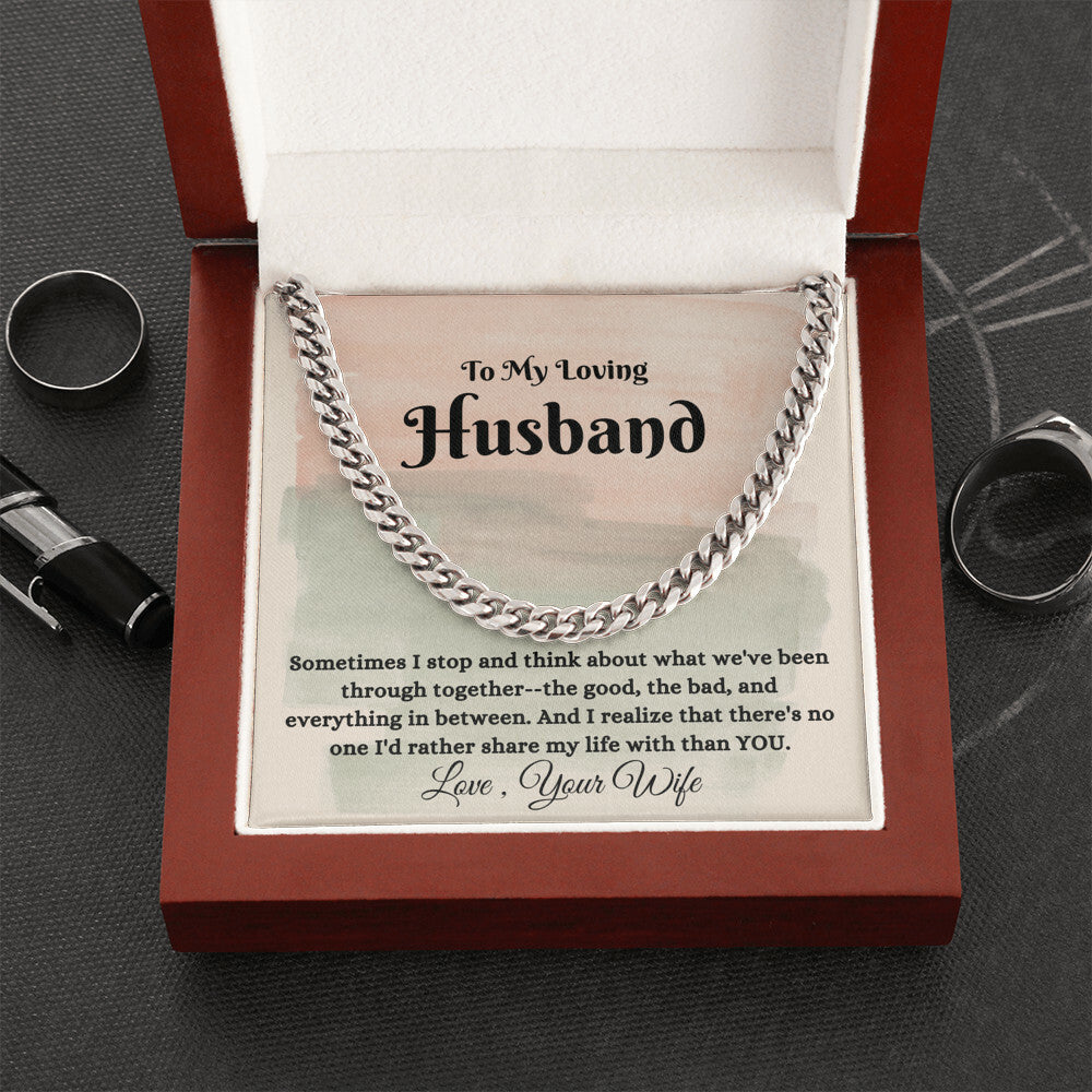 Anniversary Gift To Husband – Cuban Link Chain Necklace