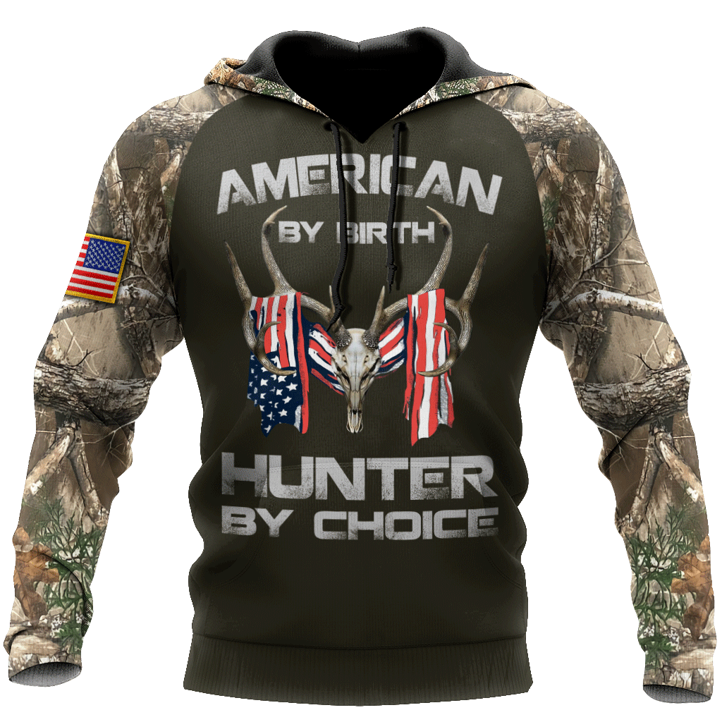 American By Birth Hunter By Choice 3D All Over Printed Unisex Shirts