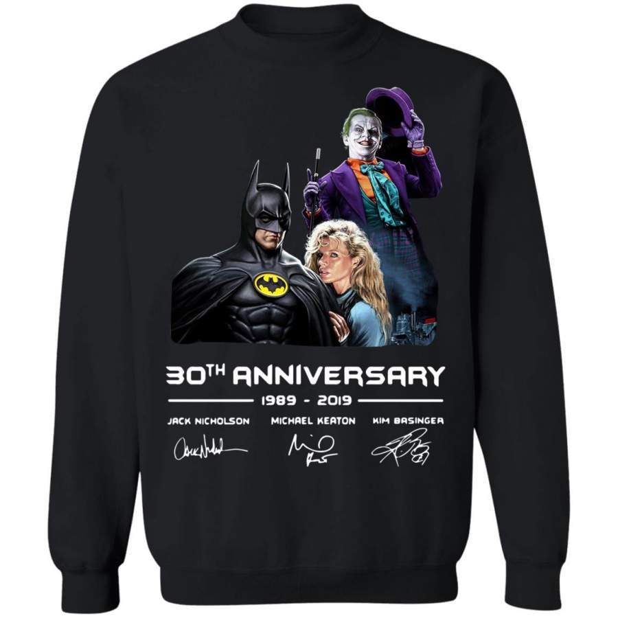 Batman 1989 Movie 30th Anniversary 1989 2019 G180 Gildan Crewneck Pullover Sweatshirt 8 oz.